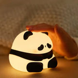 Cute Panda Led Light Usb Rechargeable Portable Night Lamp Touch Light kids table lamp Silicone Night Light For Kids Animal