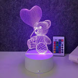 Source Manufacturers Spot Supply LED 3D Night Light Modern Simple Acrylic Material Happy Birthday Gift Bedside Lamp