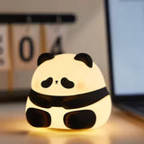 Cute Panda Led Light Usb Rechargeable Portable Night Lamp Touch Light kids table lamp Silicone Night Light For Kids Animal