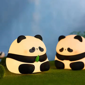 Cute Panda Led Light Usb Rechargeable Portable Night Lamp Touch Light kids table lamp Silicone Night Light For Kids Animal