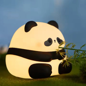 Cute Panda Led Light Usb Rechargeable Portable Night Lamp Touch Light kids table lamp Silicone Night Light For Kids Animal