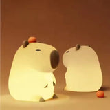 Hot Product USB Rechargeable Dimming Capybara Night Lighting Silicone Night Lights Children's Bedroom Bedside Table Lamp