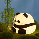 Cute Panda Led Light Usb Rechargeable Portable Night Lamp Touch Light kids table lamp Silicone Night Light For Kids Animal