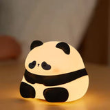 Cute Panda Led Light Usb Rechargeable Portable Night Lamp Touch Light kids table lamp Silicone Night Light For Kids Animal